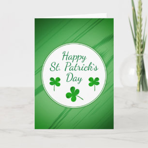 Prettig St. Patrick`s Day Iers groen klavertje vie Kaart