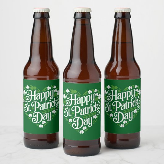 Prettig St. Patrick's Dag  Bier Etiket (Flessen)
