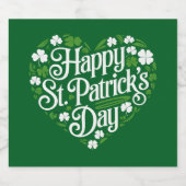Prettig St. Patrick's Dag  Bier Etiket (Enkel label)