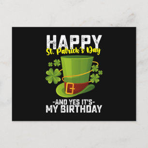 Prettig St. Patrick's Dag En Ja Het Is Mijn Verjaa Briefkaart