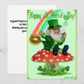 PRETTIG ST. PATRICKS DAG FEESTDAGENKAART (Voorkant / Achterkant)