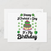 Prettig St. Patrick's Dag Het Is Mijn Verjaardag  Briefkaart (Voorkant / Achterkant)