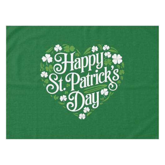 Prettig St. Patrick's Dag Tafelkleed (Voorkant (Horizontaal))