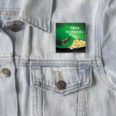 Prettig St. Patrick's Dag Vierkante Button 5,1 Cm (In situ)