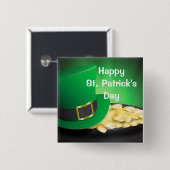 Prettig St. Patrick's Dag Vierkante Button 5,1 Cm (Voorkant /achterkant)