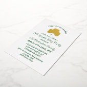 Prettig St. Patrick's Day Folie Uitnodiging (Gedraaid)