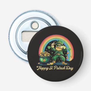 Prettig St Patricks Day Grappige Leprechaun Button Flesopener