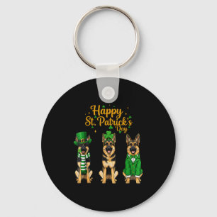 Prettig St. Patrick's Day herdershond afbeelding - Sleutelhanger