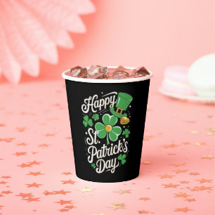 Prettig St Patrick's Day Ierse Erfgoed St Patty's Papieren Bekers