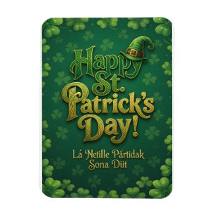 Prettig St. Patrick's Day Keltische Ierse Leprecha Magneet