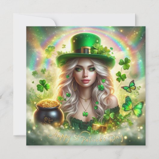 Prettig St. Patrick's Day kerstkaart (Voorkant)