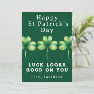 Prettig St. Patrick's Day Klaver Wenskaart Kaart