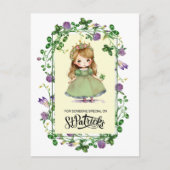 Prettig St. Patrick's Day. Klein Iers prinsesje Briefkaart (Voorkant)