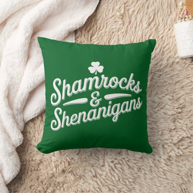 Prettig St. Patrick's Day Lucky Shamrock&Shenaniga Kussen (Deken)