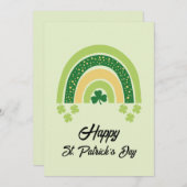 Prettig St. Patrick's Day Regenboog Groen Goud Feestdagenkaart (Voorkant / Achterkant)