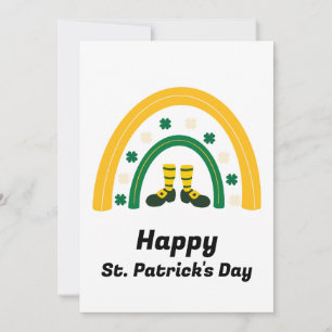Prettig St. Patrick's Day Regenboog Groen Goud Feestdagenkaart