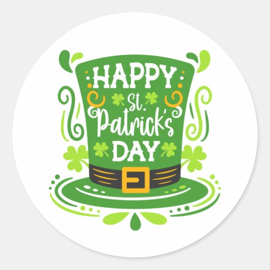 Prettig St. Patrick's Day Ronde Sticker (Voorkant)