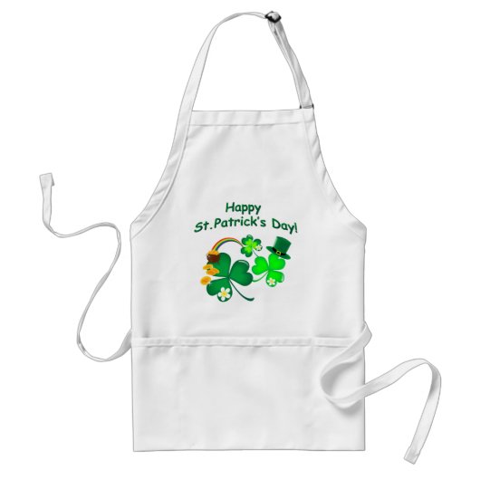 Prettig St. Patrick's Day Standaard Schort (Voorkant)