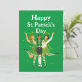 Prettig St. Patrick's Day Vintage  Feestdagenkaart (Staand voorkant)