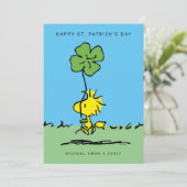 Prettig St. Patrick's Day Woodstock Feestdagenkaart (Staand voorkant)