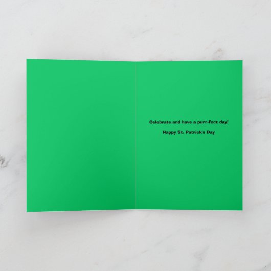 Prettig St. Patricksdag Grappige Kat Met Bier Feestdagen Kaart (Binnen)