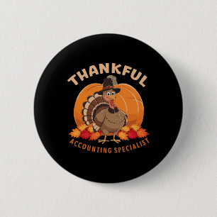 Prettig Thanksgiving Boekhoudkantoor Thanksgiving  Ronde Button 5,7 Cm