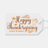Prettig Thanksgiving Cadeaulabel (Voorkant (Horizontaal))
