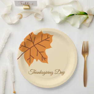 Prettig Thanksgiving-dag, herfst herfstseizoen, mo Papieren Bordje