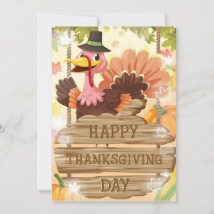 Prettig Thanksgiving-dag vakantiebord Feestdagenkaart