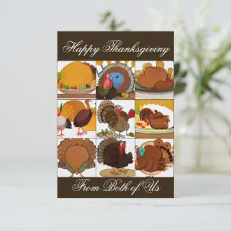 Prettig Thanksgiving-dag van ons beiden Aankondiging