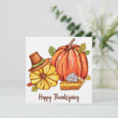 Prettig Thanksgiving Feestdagenkaart (Staand voorkant)