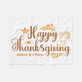 Prettig Thanksgiving Fleece Deken (Voorkant (Horizontaal))