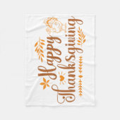Prettig Thanksgiving Fleece Deken (Voorkant)