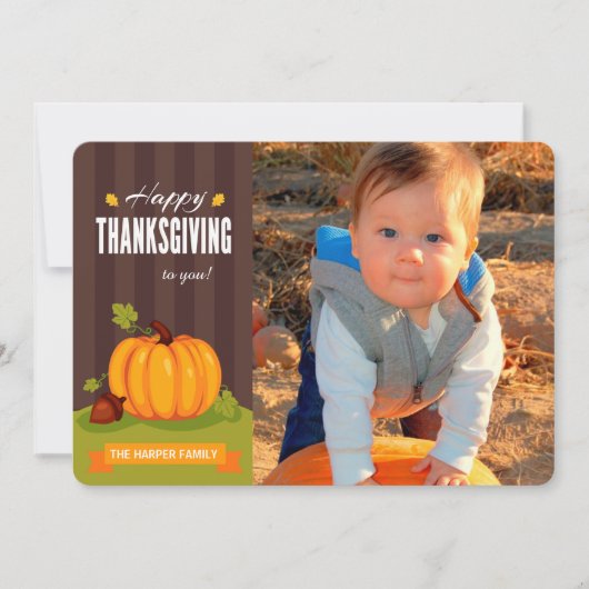Prettig Thanksgiving Foto Wenskaart Feestdagenkaart (Voorkant)