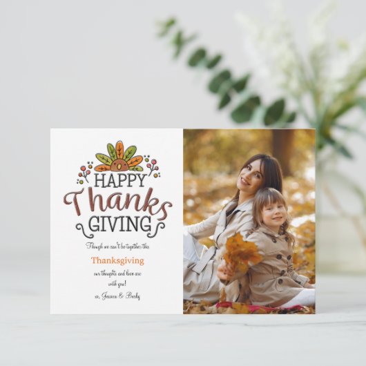 Prettig Thanksgiving fotokaart Kaart (Staand voorkant)
