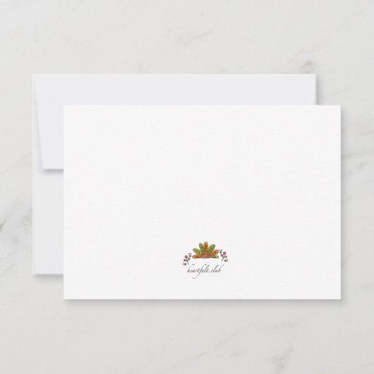 Prettig Thanksgiving fotokaart Kaart (Achterkant)