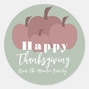 Prettig Thanksgiving Herfst Herfst Pompoenveld Ronde Sticker