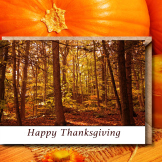 Prettig Thanksgiving Herfstkleuren Bos Kaart