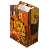 Prettig Thanksgiving, herfstkleuren Medium Cadeauzakje (Voorkant Gekanteld)