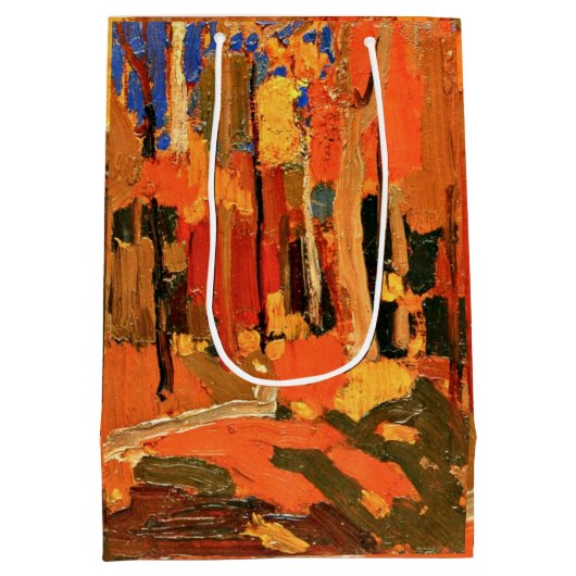 Prettig Thanksgiving, herfstkleuren Medium Cadeauzakje (Achterkant)