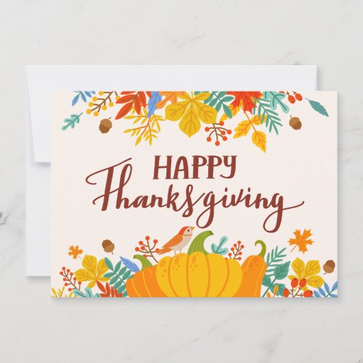Prettig Thanksgiving Kaart (Voorkant)
