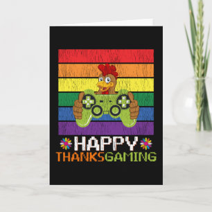 Prettig Thanksgiving Kalkoen Gamen Videospel Gamer Kaart
