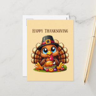 Prettig Thanksgiving kalkoenliefhebbers  Feestdagenkaart