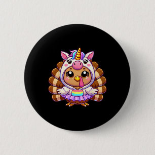 Prettig Thanksgiving Kinderen Meisjes Vrouwen Moed Ronde Button 5,7 Cm