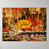 "Prettig Thanksgiving," Kleuren van de herfst, Poster (Voorkant)