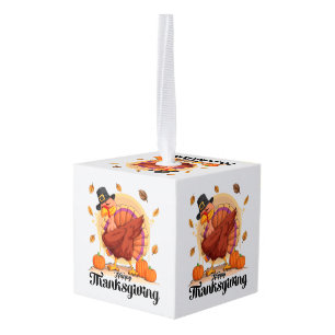 Prettig Thanksgiving  Kubus Ornament