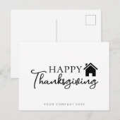 Prettig Thanksgiving met vastgoed Briefkaart (Voorkant / Achterkant)