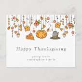 Prettig Thanksgiving Modern Eenvoudig Chic Briefkaart (Voorkant)