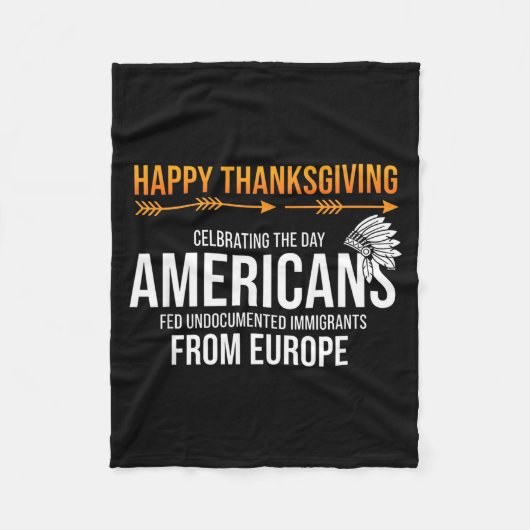 Prettig Thanksgiving, Native American Truth_ Ameri Fleece Deken (Voorkant)
