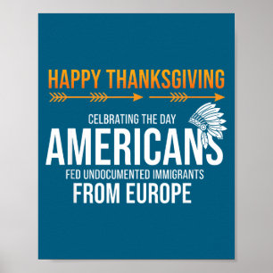 Prettig Thanksgiving, Native American Truth_ Ameri Poster